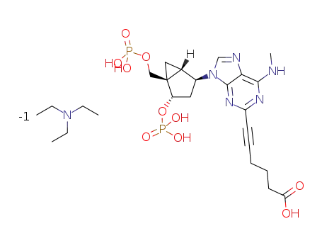 (1'R,2'S,4'S,5'S)-4-{2-[5-(hydroxycarbonyl)-1-pentynyl]-6-methylaminopurin-9-yl}-1-[(phosphato)methyl]-2-(phosphato)bicyclo[3.1.0]hexane triethylammonium salt