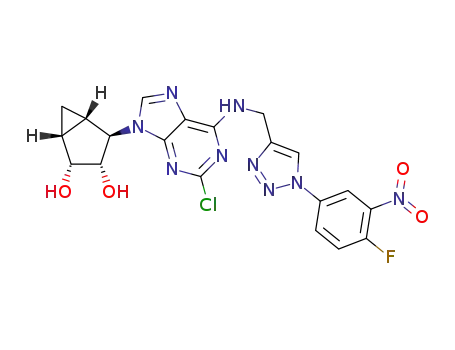 (1R,2R,3S,4R,5S)-4-(2-chloro-6-((1-(4-fluoro-3-nitrophenyl)-1H-1,2,3-triazol-4-yl)methylamino)-9H-purin-9-yl)bicyclo[3.1.0]hexane-2,3-diol