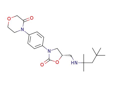 4-(4-((S)-5-(tert-octylaminomethyl)-2-oxooxazolidin-3-yl)phenyl)morpholin-3-one