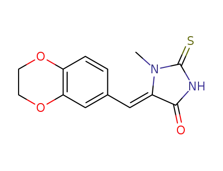 (5Z)-5-(2,3-dihydro-1,4-benzodioxan-6-ylmethylene)-1-methyl-2-thioxoimidazolidin-4-one