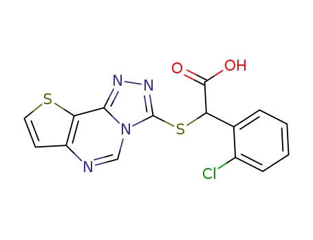 2-chlorophenyl(thieno[2,3-e][1,2,4]triazolo[4,3-c]pyrimidin-3-ylthio)acetic acid