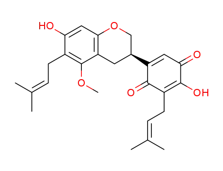 4',7-dihydroxy-5-methoxy-6,3'-diprenylisoflavanquinone