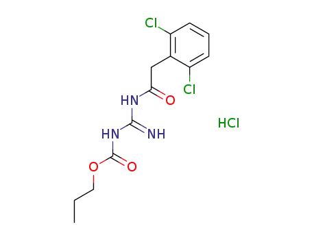 1-{N'-[2-(2,6-Dichloro-phenyl)acetyl]-guanidinocarbonyloxy}propane Hydrochloride