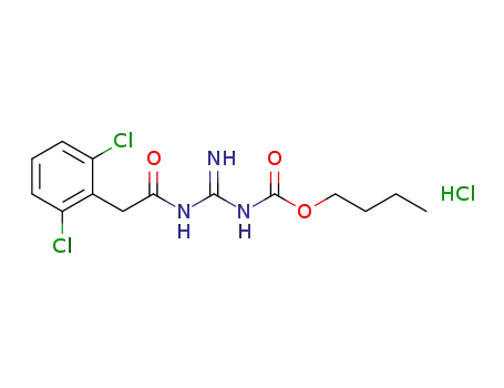 1-{N'-[2-(2,6-dichloro-phenyl)-acetyl]-guanidinocarbonyloxy}butane hydrochloride