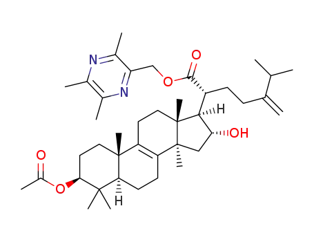 (2R)-(3,5,6-trimethylpyrazine-2-yl)methyl-2-((14R,16R)-3-acetoxy-16-hydroxy-4,4,10,13,14-pentamethyl-2,3,4,5,6,7,10,11,12,13,14,15,16,17-tetradecahydro-1H-cyclopenta[a]phenanthren-17-yl)-6-methyl-5-methylene heptylate