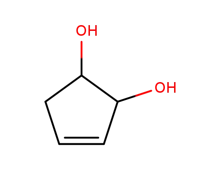 Molecular Structure of 40459-97-0 ((1R,2S)-3-Cyclopentene-1,2-diol)