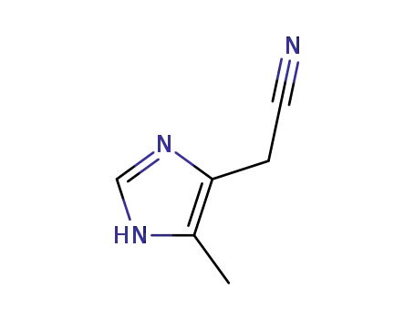Molecular Structure of 51667-66-4 (2-(5-Methyl-1H-imidazol-4-yl)acetonitrile)