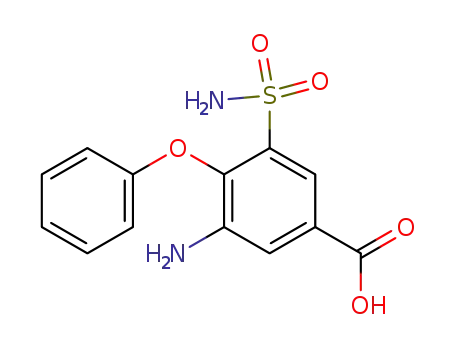 Molecular Structure of 28328-54-3 (3-amino-5-(aminosulphonyl)-4-phenoxybenzoic acid)