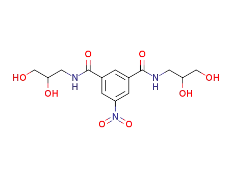 Molecular Structure of 76820-34-3 (N,N'-Bis(2,3-dihydroxypropyl)-5-nitro-1,3-benzenedicarboxamide)