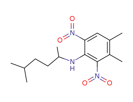 Molecular Structure of 40318-40-9 (Benzenamine, N-(1,4-dimethylpentyl)-3,4-dimethyl-2,6-dinitro-)