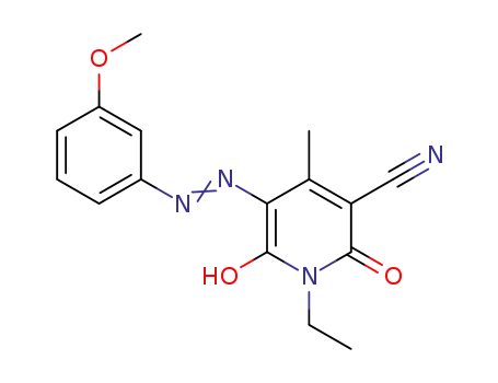 1-ethyl-6-hydroxy-5-((3-methoxyphenyl) diazenyl)-4-methyl-2-oxo-1,2-dihydropyridine -3-carbonitrile