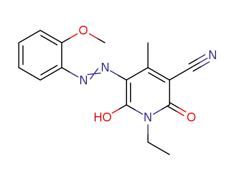 1-ethyl-6-hydroxy-5-((2-methoxyphenyl) diazenyl)-4-methyl-2-oxo-1,2-dihydropyridine -3-carbonitrile