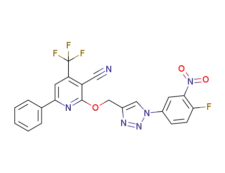 2-((1-(4-fluoro-3-nitrophenyl)-1H-1,2,3-triazol-4-yl)methoxy)-6-phenyl-4-(trifluoromethyl)nicotinonitrile