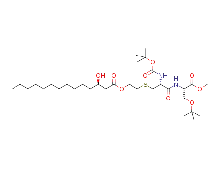 methyl (L-(thio-((R)-ethyl 3-hydroxytetradecanoate))-N-(tert-butoxycarbonyl))cysteyl-L-(3-O-(tert-butyl))serate