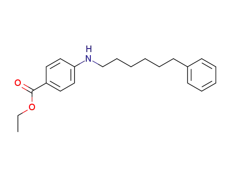 Molecular Structure of 61440-49-1 (Benzoic acid, 4-[(6-phenylhexyl)amino]-, ethyl ester)
