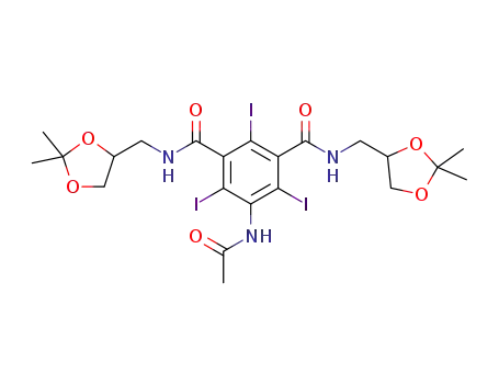 5-acetamido-N,N′-bis-(2,2-dimethyl-1,3-dioxolan-4-yl)methyl-2,4,6-triiodoisophthaldiamide