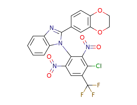 1-(3-chloro-2,6-dinitro-4-(trifluoromethyl)phenyl)-2-(2,3-dihydrobenzo[b][1,4]dioxin-6-yl)-1H-benzo[d]imidazole
