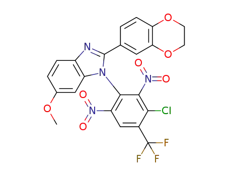 1-(3-chloro-2,6-dinitro-4-(trifluoromethyl)phenyl)-2-(2,3-dihydrobenzo[b][1,4]dioxin-6-yl)-5-methoxy-1H-benzo[d]imidazole