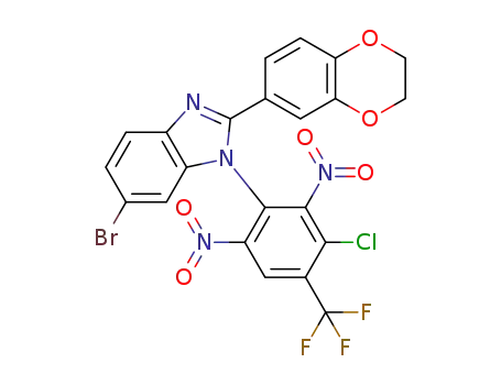5-bromo-1-(3-chloro-2,6-dinitro-4-(trifluoromethyl)-phenyl)-2-(2,3-dihydrobenzo[b][1,4]dioxin-6-yl)-1H-benzo[d]imidazole