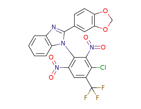 2-(benzo[d][1,3]dioxol-5-yl)-1-(3-chloro-2,6-dinitro-4-(trifluoromethyl)phenyl)-1H-benzo[d]imidazole