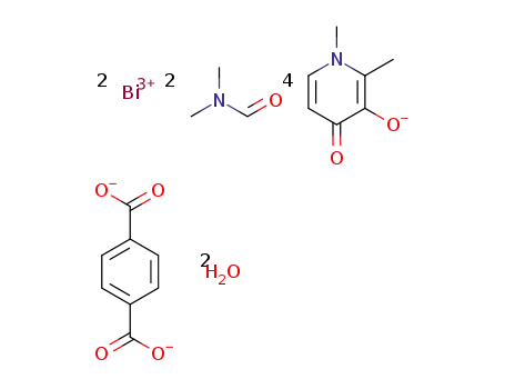 [Bi2(1,4-benzenedicarboxylate)(deferiprone-H)4(H2O)2]·2DMF