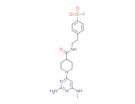 4-(2-((1-(2-amino-6-methylamino-pyrimidin-4-yl)-piperidine-4-carbonyl)amino)ethyl)benzenesulfonyl fluoride