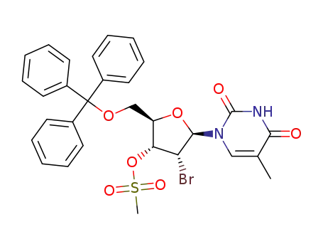 5'-trityl-3'-methylsulfonyl-2'-bromothymidine