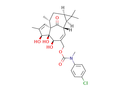 ((1aR,2S,5R,5aR,6S,8aS,9R,10aR)-5,5a,6-trihydroxy-1,1,7,9-tetramethyl-11-oxo-1a,2,5,5a,6,9,10,10a-octahydro-1H-2,8a-methanocyclopenta[a]cyclopropa[e][10]annulen-4-yl)methyl (4-chlorophenyl)(methyl)carbamate