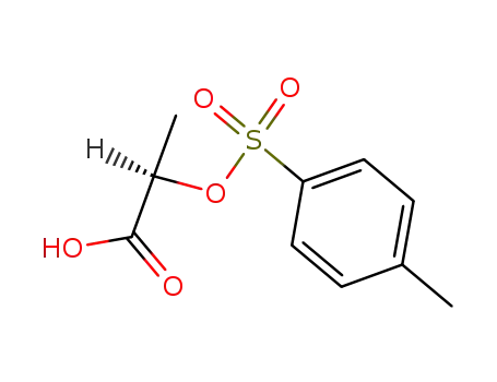 Molecular Structure of 130368-69-3 (Propanoic acid, 2-[[(4-methylphenyl)sulfonyl]oxy]-, (R)-)