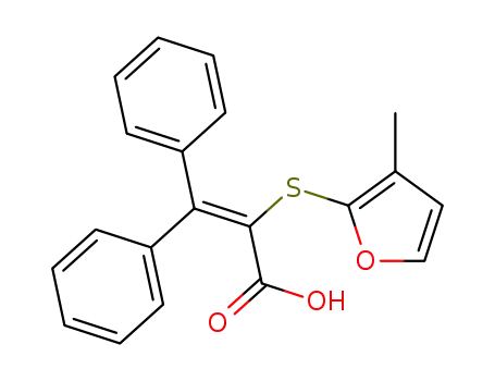 2-(3-methylfuran-2-ylthio)-3,3-diphenylacrylic acid