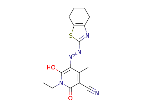 1-ethyl-6-hydroxy-4-methyl-2-oxo-5-[4,5,6,7-tetrahydro-1,3-benzothiazol-2 yldiazenyl]-1,2-dihydropyridine-3-carbonitrile
