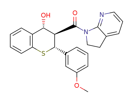 (2,3-dihydro-1H-pyrrolo[2,3-b]pyridin-1-yl)((2R,3S,4R)-4-hydroxy-2-(3-methoxyphenyl)thiochroman-3-yl)methanone