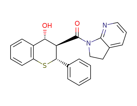 (2,3-dihydro-1H-pyrrolo[2,3-b]pyridin-1-yl)((2R,3S,4R)-4-hydroxy-2-phenylthiochroman-3-yl)methanone