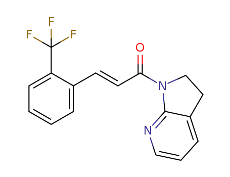 (E)-1-(2,3-dihydro-1H-pyrrolo[2,3-b]pyridin-1-yl)-3-(2-(trifluoromethyl)phenyl)prop-2-en-1-one