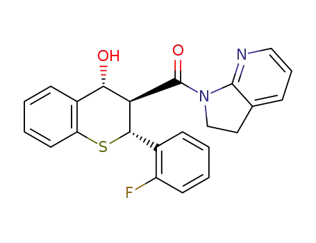 (2,3-dihydro-1H-pyrrolo[2,3-b]pyridin-1-yl)((2R,3S,4R)-2-(2-fluorophenyl)-4-hydroxythiochroman-3-yl)methanone