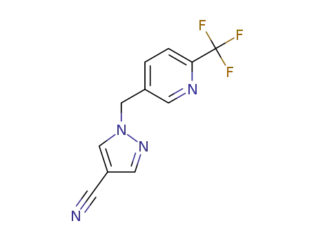 1-((6-(trifluoromethyl)pyridin-3-yl)methyl)-1H-pyrazole-4-carbonitrile