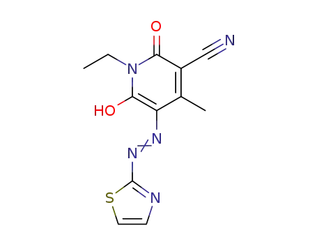 1-ethyl-6-hydroxy-4-methyl-2-oxo-5-[1,3-thiazol-2-yldiazenyl]-1,2-dihydropyridine-3-carbonitrile