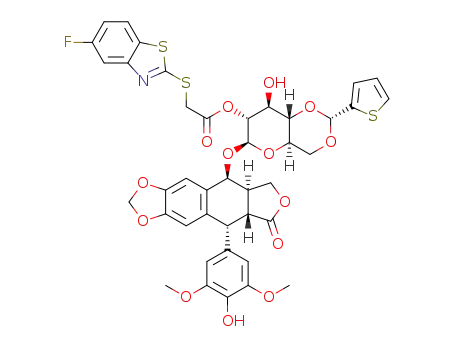 2″-(((5-fluoro-benzothiazole-2-yl)thio)acetato)teniposide