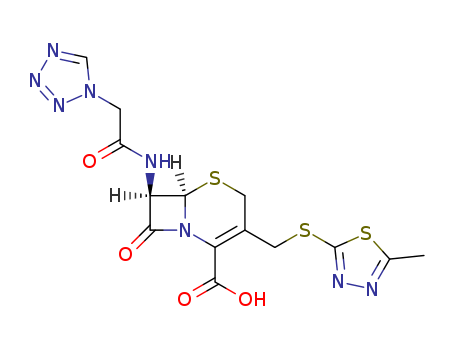 5-Thia-1-azabicyclo[4.2.0]oct-2-ene-2-carboxylicacid,3-[[(5-methyl-1,3,4-thiadiazol-2-yl)thio]methyl]-8-oxo-7-[[2-(1H-tetrazol-1-yl)acetyl]amino]-,(6R,7R)-