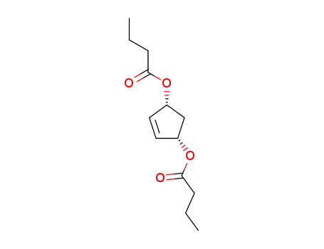 Molecular Structure of 95645-87-7 (Butanoic acid, 4-cyclopentene-1,3-diyl ester, cis-)