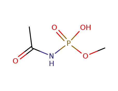 Molecular Structure of 82452-61-7 (Phosphoramidic acid, acetyl-, monomethyl ester)