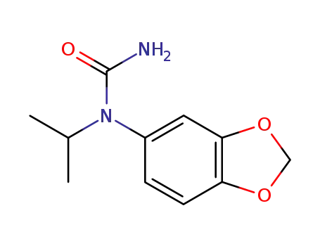Molecular Structure of 33095-94-2 (1-(1,3-benzodioxol-5-yl)-1-isopropylurea)