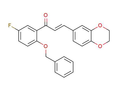 1-(2-benzyloxy-5-fluorophenyl)-3-(6-benzodioxan-1,4-yl)propenone