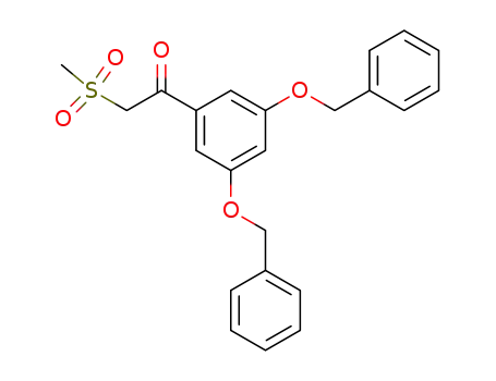 Molecular Structure of 90664-17-8 (Ethanone, 1-[3,5-bis(phenylmethoxy)phenyl]-2-(methylsulfonyl)-)