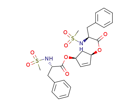 Molecular Structure of 63603-17-8 (L-Phenylalanine, N-(methylsulfonyl)-, 4-cyclopentene-1,3-diyl ester, cis-)