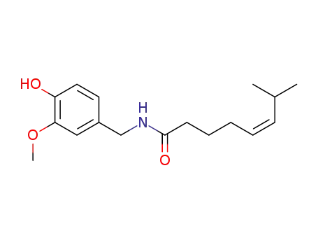 Molecular Structure of 112375-60-7 ((5Z)-N-(4-hydroxy-3-methoxybenzyl)-7-methyloct-5-enamide)
