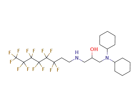 1-Dicyclohexylamino-3-(3,3,4,4,5,5,6,6,7,7,8,8,8-tridecafluoro-octylamino)-propan-2-ol