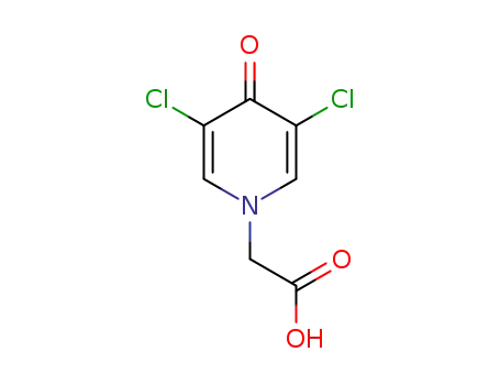 Molecular Structure of 56187-37-2 (3,5-Dichloro-4-pyridone-N-acetic acid)