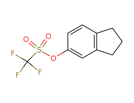 Molecular Structure of 143287-97-2 (Methanesulfonic acid, trifluoro-, 2,3-dihydro-1H-inden-5-yl ester)
