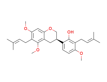 6-[(R)-5,7-Dimethoxy-6-(3-methyl-but-2-enyl)-chroman-3-yl]-3-methoxy-2-(3-methyl-but-2-enyl)-phenol